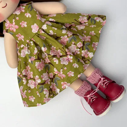 پیراهن سبز گلدار